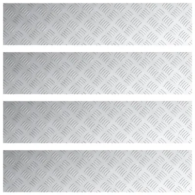 vidaXL Aluminijaste šahovske plošče 4 kosa Protizdrsne 90x20 cm