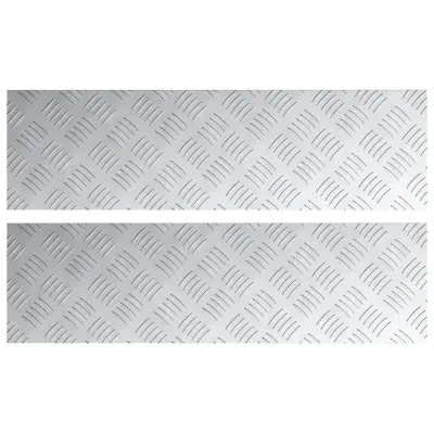 vidaXL aluminijaste plošče s trajno površino 2 kosa Protizdrsno 70x20 cm