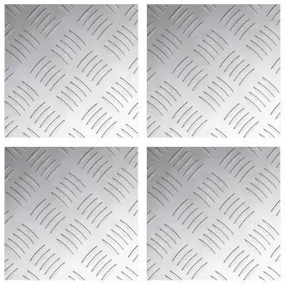 vidaXL Aluminijasti šahovnični plošče 4 kos Protizdrsne 20x20 cm