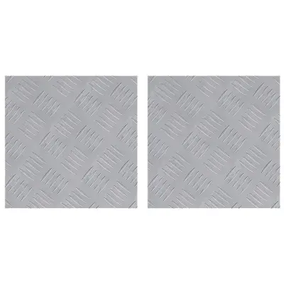 vidaXL Aluminijaste Checker Plošče - 2 kosa, Protizdrsne, 30x30 cm