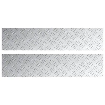 vidaXL aluminijaste diamantne plošče 2 kosa protizdrsne 90x20 cm