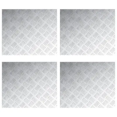 vidaXL Aluminijaste protidrsne plošče 4 kosi 60x50 cm