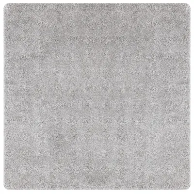 vidaXL Shaggy preproga z lateksnim dnom Siva 120x120 cm