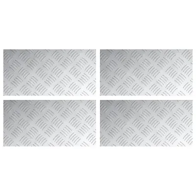 vidaXL Aluminijaste Checker Plošče 4 kosi Protizdrsne 40x20 cm