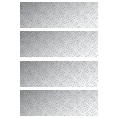 vidaXL Aluminijaste progaste plošče 4 kosa Protizdrsne 90x30 cm