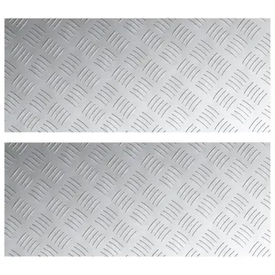 vidaXL aluminijaste rebraaste plošče 2 kosa proti zdrsu 70x30 cm