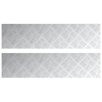 vidaXL aluminijaste checker plates 2 kosa Protizdrsne 80x20 cm