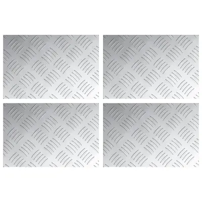vidaXL aluminijaste checker plošče 4 kosa nedrseči 30x20 cm