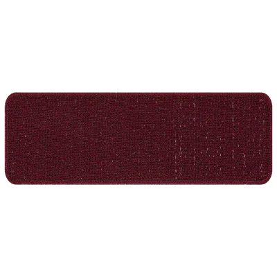 vidaXL Stopnišne preproge z lateksno podlago Bordeaux 25x60 cm