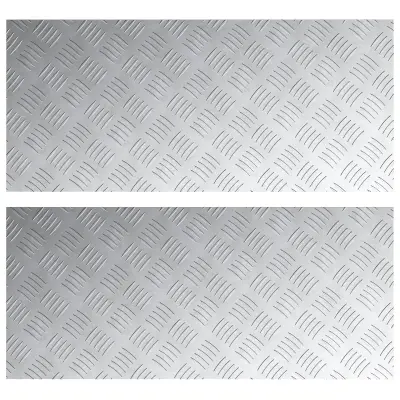 vidaXL Aluminijaste rešetkaste plošče 2 kosa Protizdrsno 90x40 cm