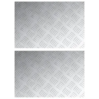 vidaXL Aluminijaste Čelne Plošče 2 kosa Protizdrsne 60x40 cm