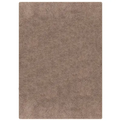 vidaXL Shaggy preproga z lateksom rjava 140x200 cm