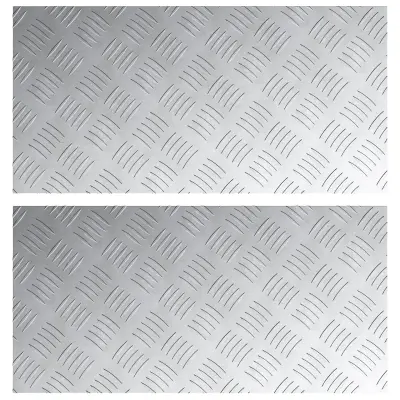 vidaXL Aluminijaste checker plates 2 kosi Protizdrsne 60x30 cm