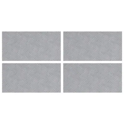 vidaXL Aluminijaste Checker Plošče - Paket 4, Protizdrsne, 50x25 cm