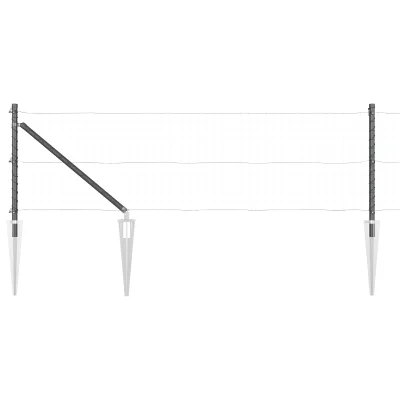 vidaXL Stebri za ograjo s konico 26 kosov Ø32 mm 120 cm pocinkano jeklo