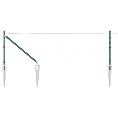 vidaXL Stebri za ograjo s konico 26 kosov Ø32 mm 120 cm Galvanizirano jeklo