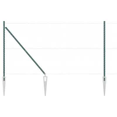 vidaXL Stebri za ograjo s konico 26 kos Ø32 mm 140 cm Galvanizirana jeklo
