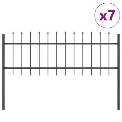 vidaXL Žični Plot s Špico Siva 11,9x0,6 m Jeklo