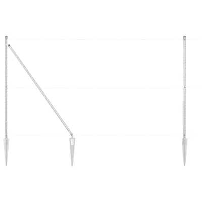 vidaXL Stebri za ograjo s konico 26 kosov Ø32 mm 180 cm Galvanizirano jeklo
