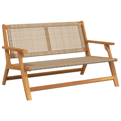 vidaXL Vrtna klop bež 122x76x73.5 cm trden akacijev les