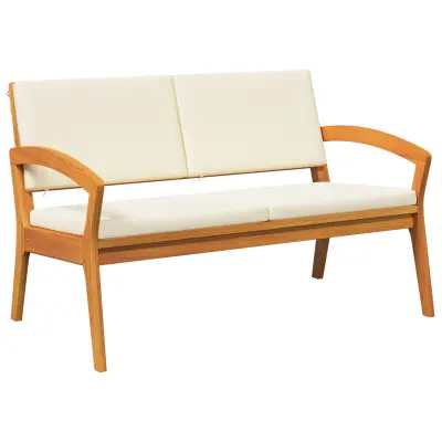 vidaXL Vrtna klop z blazinami 115x70x72 cm Trden akacijev les