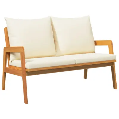 vidaXL Vrtna klop z blazinami 115x65x71 cm Trden akacijev les