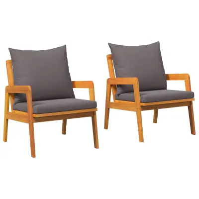 vidaXL Vrtni stoli 2 kosa 59,5x65x71,5 cm iz trdnega akacijevega lesa