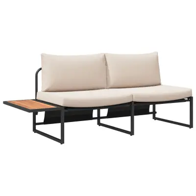 vidaXL 3-sedežni zunanji kavč s taupe blazinami