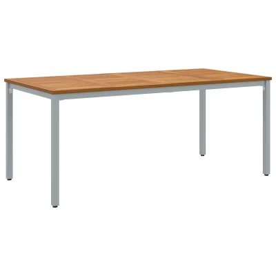 vidaXL Vrtna miza 180x90x75 cm Trden akacijev les in kovina