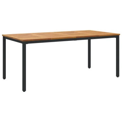 vidaXL Vrtna miza 180x90x75 cm Trdna akacija in kovina