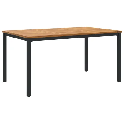 vidaXL Vrtna miza 150x90x75 cm Trden akacijev les in kovina