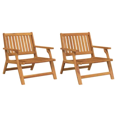vidaXL Vrtni stoli 2 kosa 76x67x73.5 cm Trd akacijev les