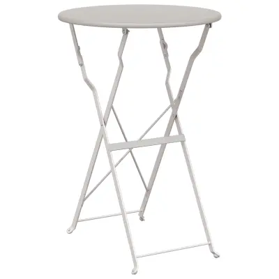 vidaXL Zložljiva Bistro Miza Bež Ø50x71 cm Odpornot proti rji