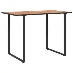 vidaXL Rjava vrtna miza 100x55x70 cm DPC in jeklo