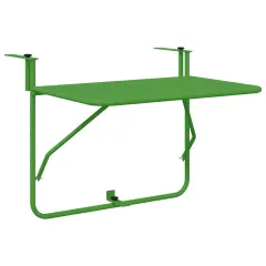 vidaXL zložljiva zelena balkon miza 60x40 cm jeklo