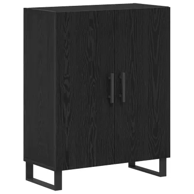 vidaXL Stranica Črna Oreh 69,5x34x90 cm Inženirski Les