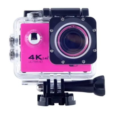 WIFI Vodoodporna akcijska kamera Kolesarska 4K kamera Ultra potapljaška 60PFS kamera Čelada kolesarska kamera Podvodna športna kamera 1080P (roza)