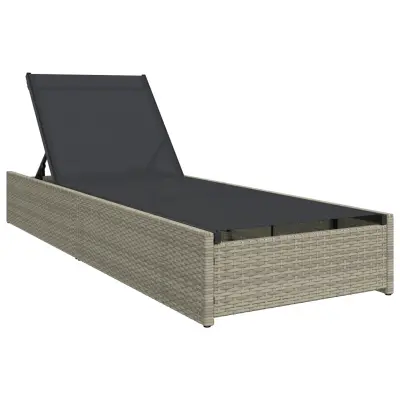 vidaXL Ležalnik Bež 60x200x27 cm Poliratana