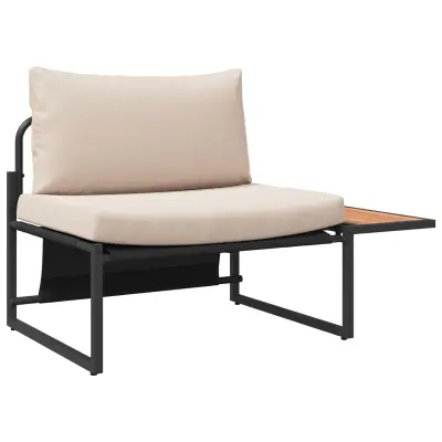 vidaXL 2-delna Vrtna Kavčna Garnitura Enosed s Taupe Blazinami