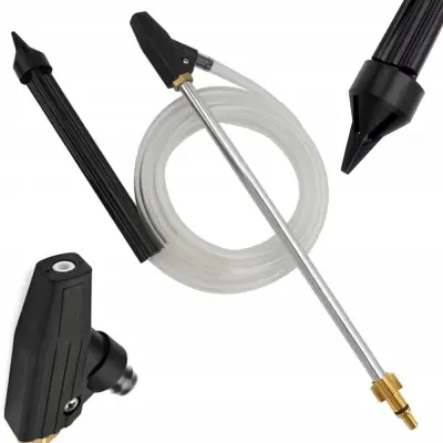 Rosfix Set Brizgalna Glava za Hidropeskanje – Nadomestni Del za Tlačni Čistilnik Lavor/Parkside/Vax | 3 m Cev, 460 mm Lanca, Keramična Šoba