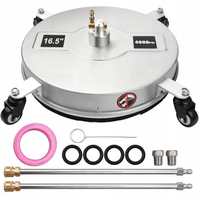 Rosfix Set Krtača za Tlakovce T-Racer – 42 cm, 275 Bar, Inox, 1/4'''' Priključek, 2x Lanca, 60°C | 700–1800 l/h