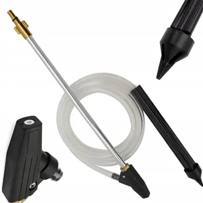 Rosfix Set Brizgalna Glava za Hidropeskanje – Nadomestni Del za Tlačni Čistilnik Bosch/Makita/AR | 3 m Cev, 460 mm Lanca, Keramična Šoba