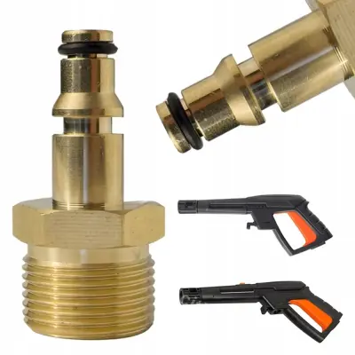 Rosfix Nadomestni Del za Visokotlačni Čistilnik Patriot/Daewoo/Bort/Yili – Adapter M22, Medeninast, Click Sistem