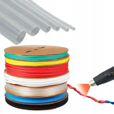 Rosfix Rurka Termoskrčljiva Transparentna 40 mm – 2:1, 1 m, -30~125°C, 1000V, UV Odporna, Nepogorljiva