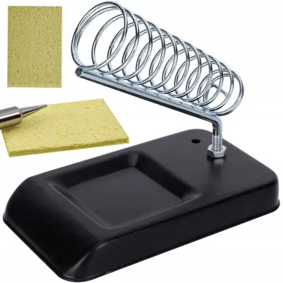 Rosfix Kovinsko Stojalo za Spajkalnik – Goba za Čiščenje, 127,5×64 mm, Ø25,5 mm, Dolžina 90 mm