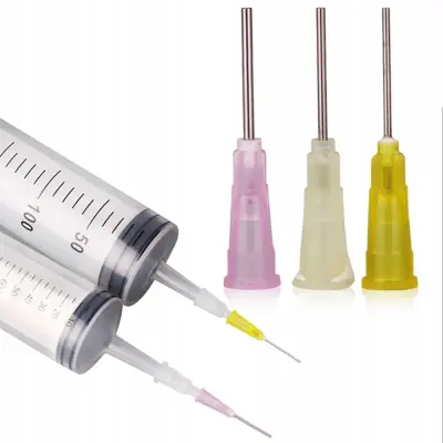 Rosfix Dozirna Igla 22G – Ravna, Črna, 0,41 mm Notranji Ø, 30 mm Dolžina | Za Večkratno Uporabo