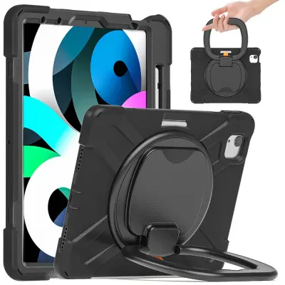 Ohišje za iPad Air 5/4 10,9" s stojalom in ramenskim pasom črno