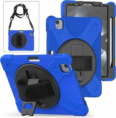 Ohišje za iPad Pro 5/4 12,9" s stojalom in naramnico Modro