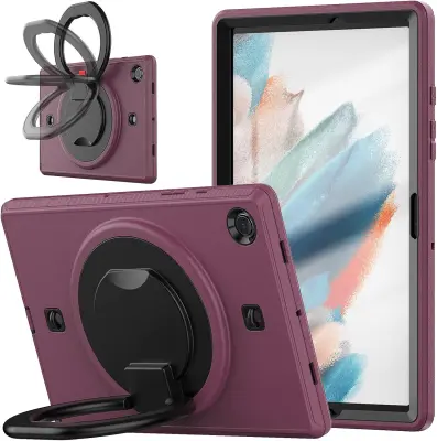 Ohišje za Samsung Galaxy Tab A8 10,5" z vrtljivim stojalom Maroon