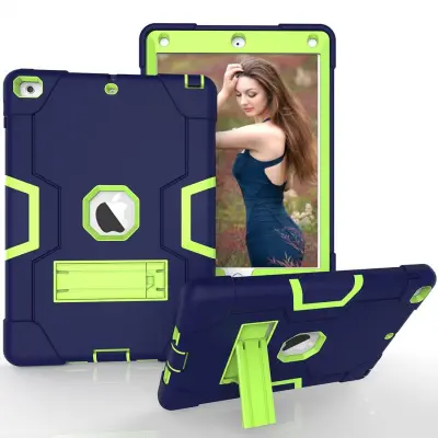 Oklepni etui za iPad 6/5 9,7" s stojalom Mornarsko modra